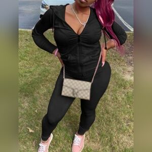 "On the go" Pants Set (black)